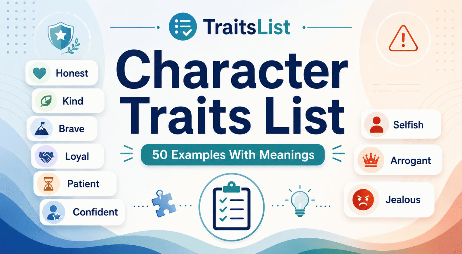 Character Traits List: 50 Examples With Meanings