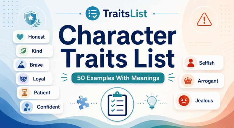 Character Traits List: 50 Examples With Meanings